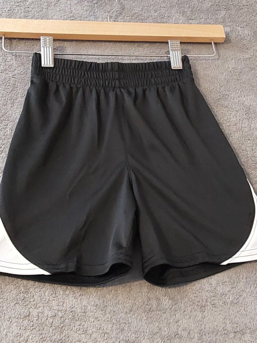 Boys Black Athletic Shorts XS 4-5 Mesh Active Gym Running Basketball